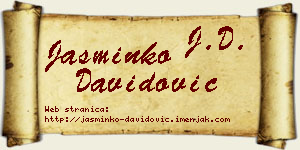 Jasminko Davidović vizit kartica